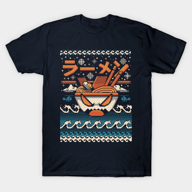 The Great Ramen off kanagawa Christmas T-Shirt by Ilustrata